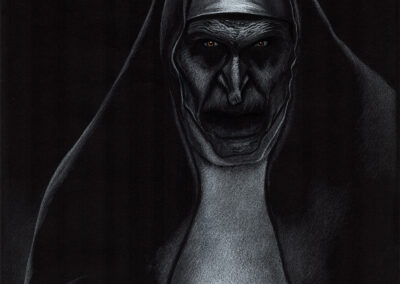 Buntstift-Zeichnung Portrait The Nun/colored pencil drawing The Nun