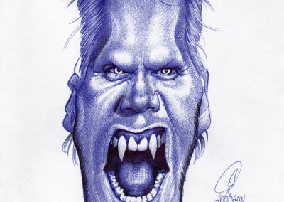 Kugelschreiber-Zeichnung von Kiefer Sutherland als Lost Boy /ballpen drawing of Kiefer Sutherland as Lost Boy